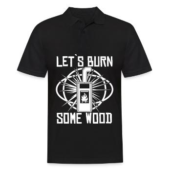 Oven Firewood Stove Fireplace - Men's Polo Shirt - black - Front - Kai (181cm)