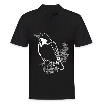 Crow Raven Tree Ravens Crows - Männer Poloshirt - Schwarz - Vorne - Kai (181cm)