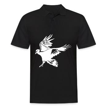 Flying Crow Raven Tree Ravens Crows - Männer Poloshirt - Schwarz - Vorne - Kai (181cm)