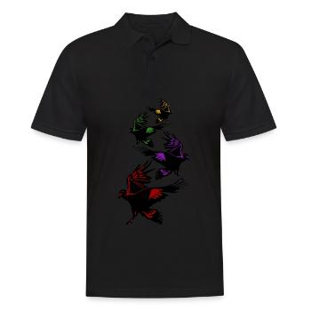 Crows Raven Tree Ravens Flying Crow - Männer Poloshirt - Schwarz - Vorne - Kai (181cm)