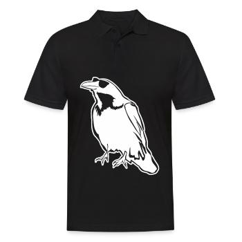 Raven with Sunglasses Ravens Crow Crows - Männer Poloshirt - Schwarz - Vorne - Kai (181cm)