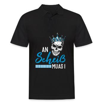 An Scheiß muas I Bayern Boarisch Geschenkidee - Polo Homme - noir - Devant - Kai (181cm)