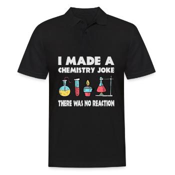 Je plaisante avec la chimie, il n’y a pas eu de réaction - Polo Homme - noir - Devant - Kai (181cm)