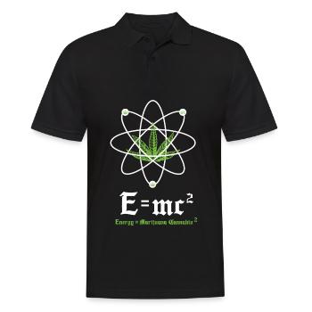Théorie de la relativité: énergie = fumée de cannabis - Polo Homme - noir - Devant - Kai (181cm)