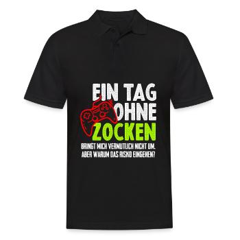 Gamer Zocken Zocker PC Konsole Teenager - Männer Poloshirt - Schwarz - Vorne - Kai (181cm)