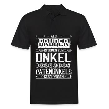 Bruder Paten-Onkel Paten-Kind Pate Taufpate - Männer Poloshirt - Schwarz - Vorne - Kai (181cm)