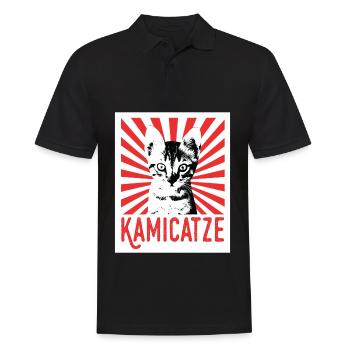 Kamicatze cute cat cat cats cats - Men's Polo Shirt - black - Front - Kai (181cm)