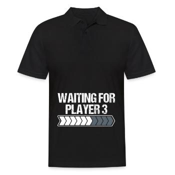 Witziges Geschenk werdende Mutter baldige Geburt M - Männer Poloshirt - Schwarz - Vorne - Kai (181cm)