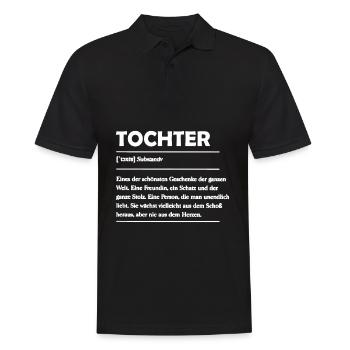 beste Tochter Papa Mama Geschenk tolles Tochter Ge - Männer Poloshirt - Schwarz - Vorne - Kai (181cm)