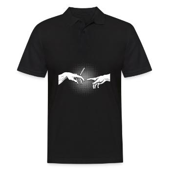 Michelangelo Pass the joint Weed Druffi Trippy - Men's Polo Shirt - black - Front - Kai (181cm)