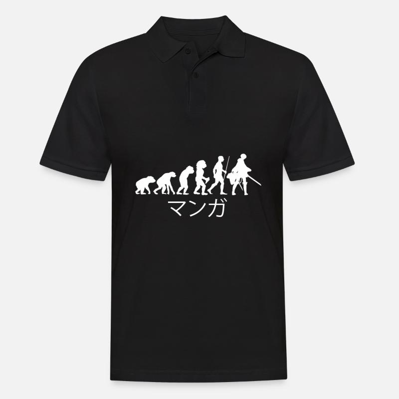 Anime Evolution - Männer Poloshirt - Schwarz