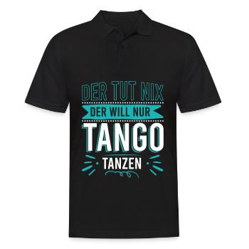 Der tut nix der will nur Tango tanzen - Männer Poloshirt - Schwarz - Vorne - Kai (181cm)