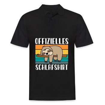 Offizieles Schlafshirt Faultier - Männer Poloshirt - Schwarz - Vorne - Kai (181cm)