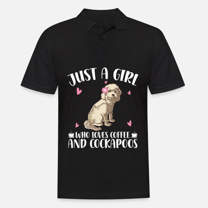 Cockapoo Mädchen - Männer Poloshirt - Schwarz