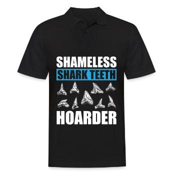 Haifischzähne sammeln - Männer Poloshirt - Schwarz - Vorne - Kai (181cm)
