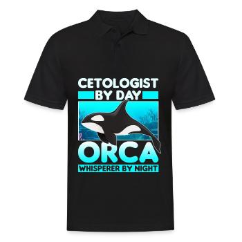 Meeresbiologe - Männer Poloshirt - Schwarz - Vorne - Kai (181cm)