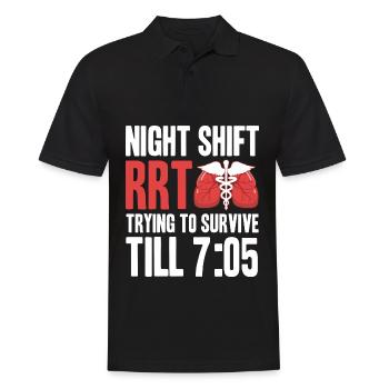 Atemtherapeut Geschenke | Atemtherapeuten Arzt - Männer Poloshirt - Schwarz - Vorne - Kai (181cm)