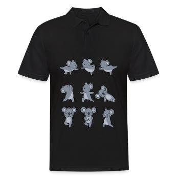 Yoga Koala Meditation Yogi Namaste Gift - Men's Polo Shirt - black - Front - Kai (181cm)