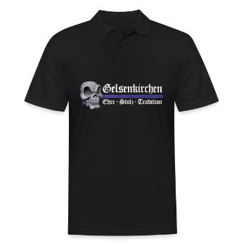 Gelsenkirchen - Ehre Stolz Tradition - Männer Poloshirt - Schwarz - Vorne - Kai (181cm)