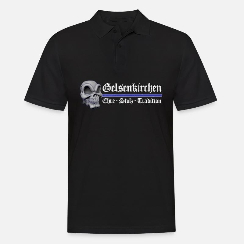 Gelsenkirchen - Ehre Stolz Tradition - Männer Poloshirt - Schwarz