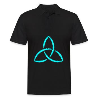 Keltisches Symbol Triquetra Endlos Geschenk - Männer Poloshirt - Schwarz - Vorne - Kai (181cm)
