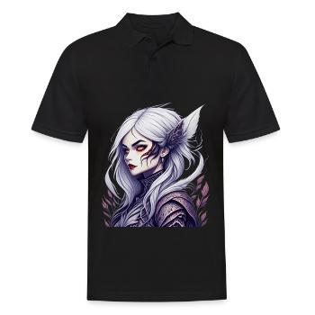 Gruseliges Halloween-partykostüm Vampir-lady - Men's Polo Shirt - black - Front - Kai (181cm)