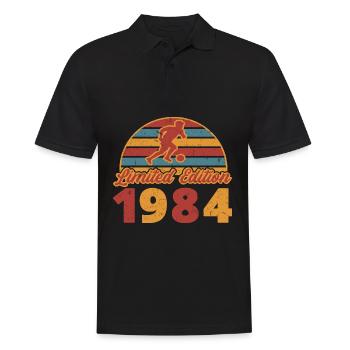 Footballeur Footballeur anniversaire 1984 - Polo Homme - noir - Devant - Kai (181cm)