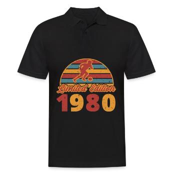 Football footballer Footballer Birthday 1980 - Men's Polo Shirt - black - Front - Kai (181cm)