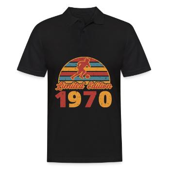 Football player football birthday built in 1970 - Men's Polo Shirt - black - Front - Kai (181cm)