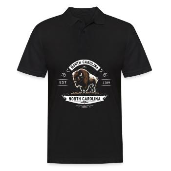 Emblème du bison de la Caroline du Nord - Polo Homme - noir - Devant - Kai (181cm)