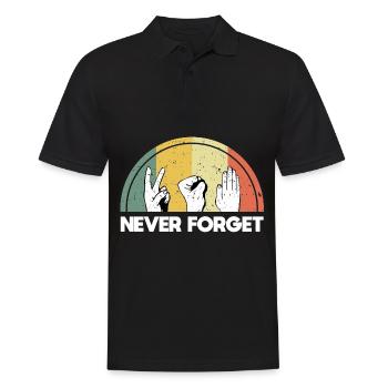 Never Forget Retro Vintage - Men's Polo Shirt - black - Front - Kai (181cm)