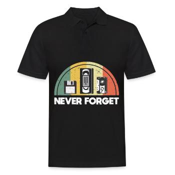 Never Forget Retro Vintage - Men's Polo Shirt - black - Front - Kai (181cm)