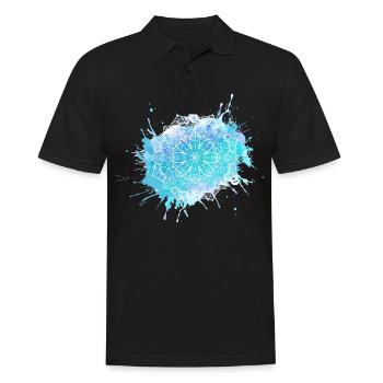 Mandala - Männer Poloshirt - Schwarz - Vorne - Kai (181cm)