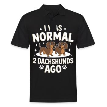 Dackel Hund - Männer Poloshirt - Schwarz - Vorne - Kai (181cm)