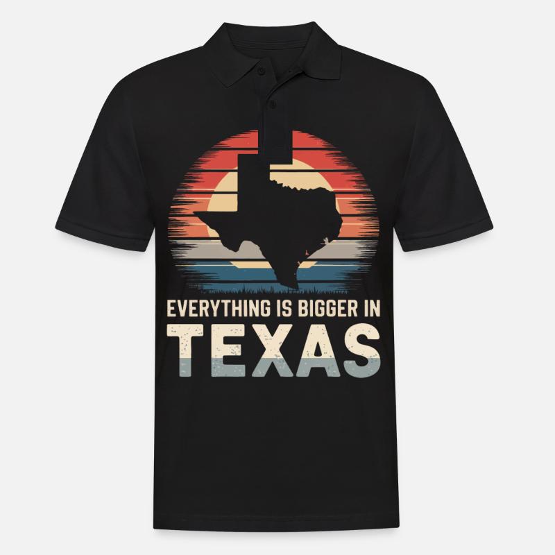 Texas State Texaner Texas - Männer Poloshirt - Schwarz
