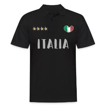 Maillot de football Italie Drapeau italien - Polo Homme - noir - Devant - Kai (181cm)
