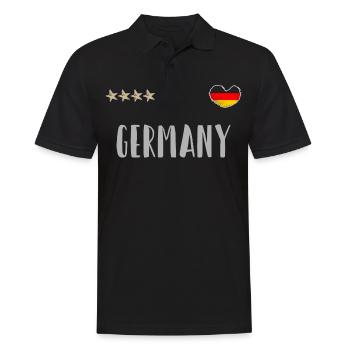 Maillot de football Allemagne Drapeau allemand - Polo Homme - noir - Devant - Kai (181cm)