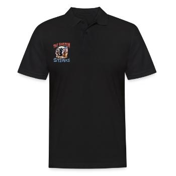 Le système politique pue - Polo Homme - noir - Devant - Kai (181cm)