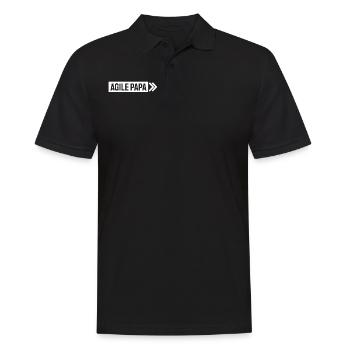 Scrum Master - Agile Papa - Männer Poloshirt - Schwarz - Vorne - Kai (181cm)