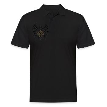 Corbeau avec Futhark et Vegvisir - Polo Homme - noir - Devant - Kai (181cm)