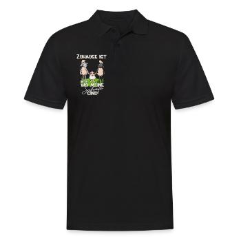 Schäfer - Zuhause ist wo meine Schafe sind - Männer Poloshirt - Schwarz - Vorne - Kai (181cm)
