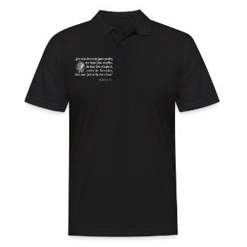 Erst wenn der letzte Baum gerodet - Männer Poloshirt - Schwarz - Vorne - Kai (181cm)