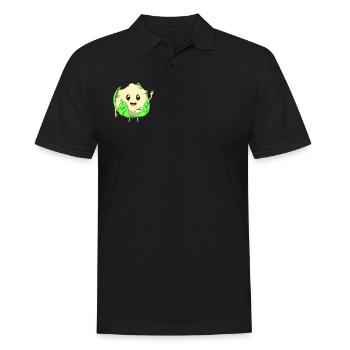 Comic Blumenkohl - Männer Poloshirt - Schwarz - Vorne - Kai (181cm)