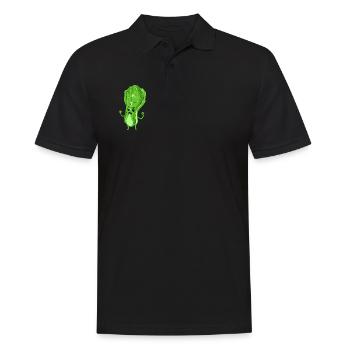 Comic Salatkopf - Männer Poloshirt - Schwarz - Vorne - Kai (181cm)