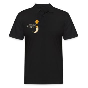 In valhalla we drink mead - Met - Men's Polo Shirt - black - Front - Kai (181cm)