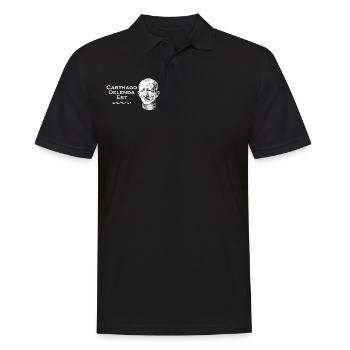 Cato der Ältere - Carthago Delenda Est - Männer Poloshirt - Schwarz - Vorne - Kai (181cm)