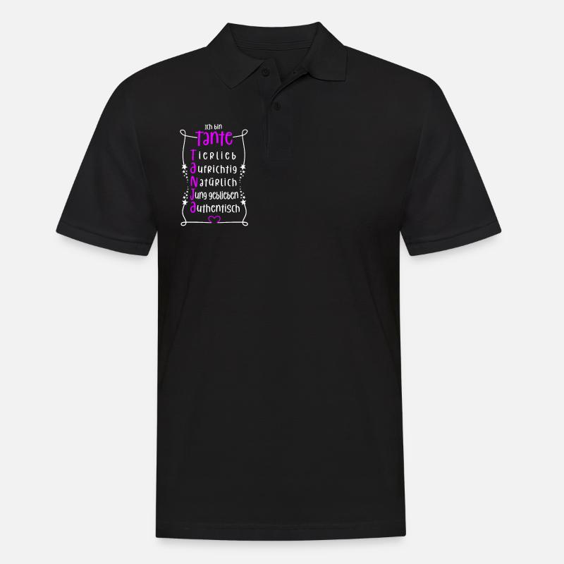 Tanja - beste Tante - Männer Poloshirt - Schwarz