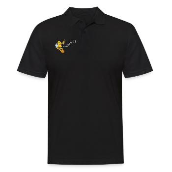 Comic Bee avec corne à boire - Skal - Polo Homme - noir - Devant - Kai (181cm)