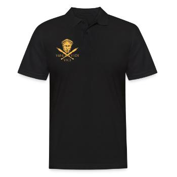 César et les épées - Veni Vidi Vici - Polo Homme - noir - Devant - Kai (181cm)