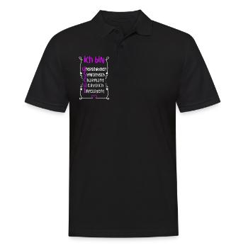 Für den besten Menschen - Ich bin Uschi - Männer Poloshirt - Schwarz - Vorne - Kai (181cm)